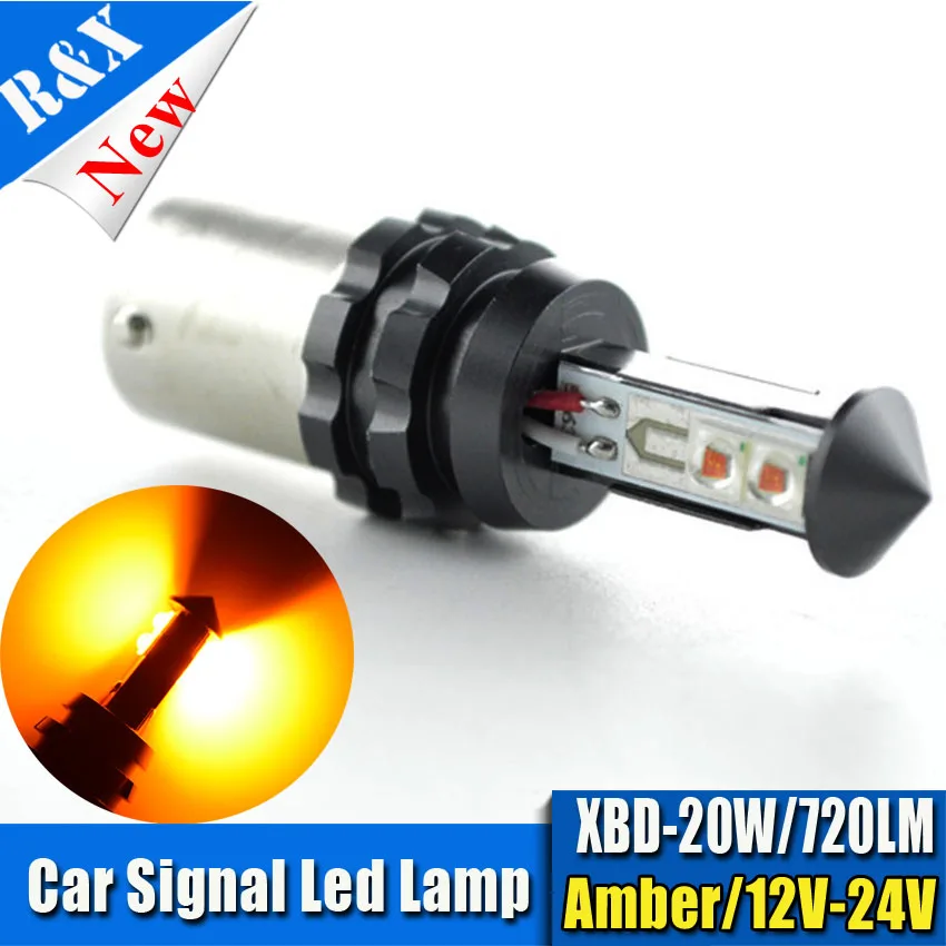 

2pcs 20W 1156 BAU15S 4 SMD Amber Yellow led CANBUS OBC No Error py21w led Bulb 12-24V External Lights car styling led car light