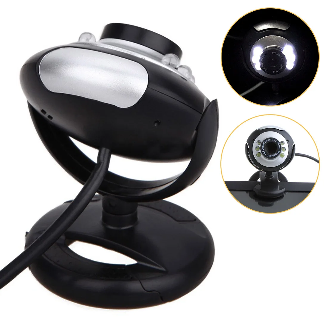 

Mini LED HD Computer Camera USB 2.0 HD Camera with Microphone 30 Mega Pixel For PC laptop Cam Web MIC