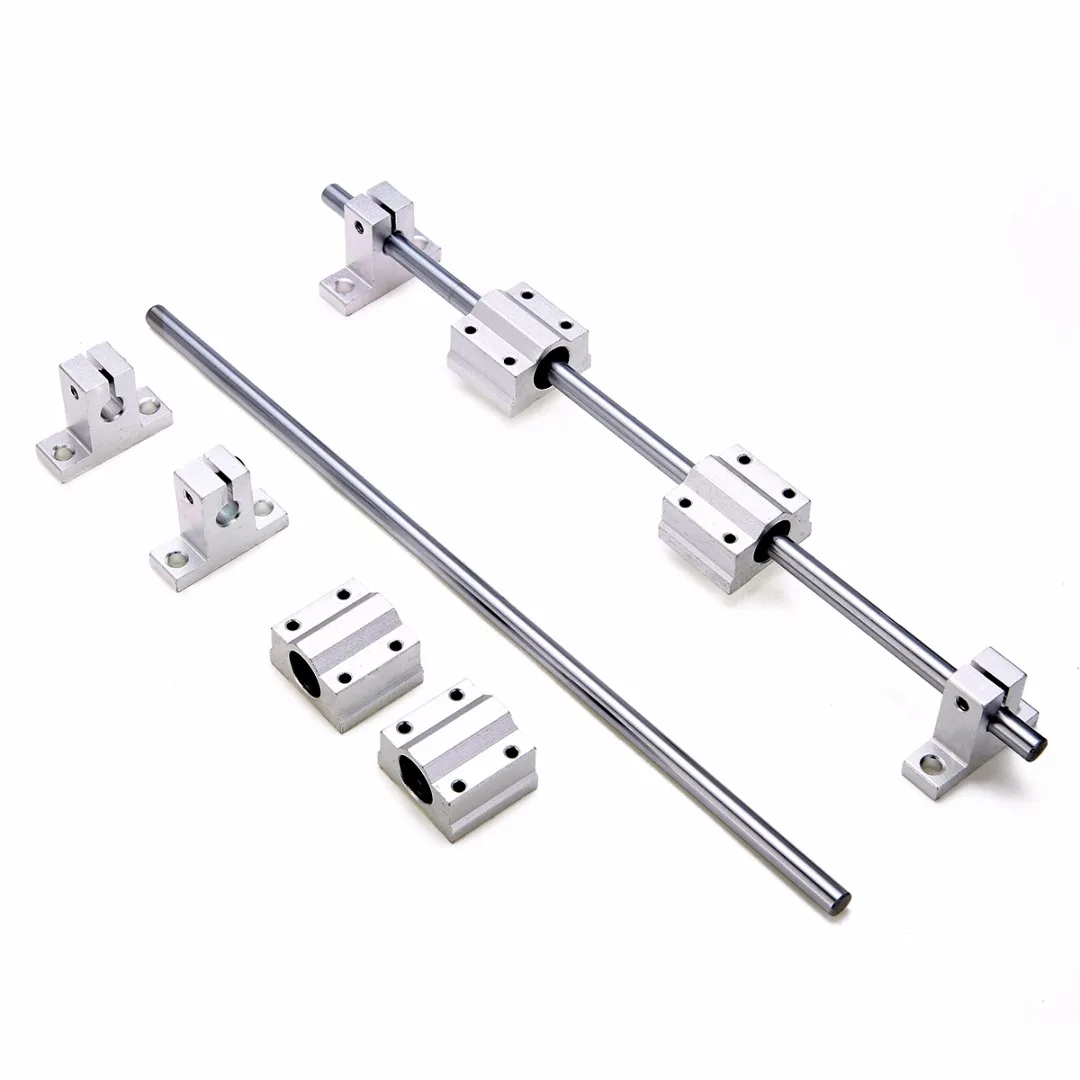 8 مللي متر 300 مللي متر خطي السكك الحديدية رمح مع SK8 SCS8UU دليل دعم تحمل زلة موتور ل DIY CNC الموجهات المطاحن المخارط Mayitr
