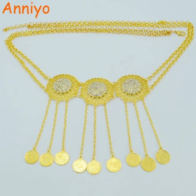 Anniyo Length 102cm Turkey Coin Belt Gold Color Arab Belly Jewelry Anniyo Length 102cm Turkey Coin Belt Gold Color Arab Belly Jewelry Kurdistan Wedding Gift Middle