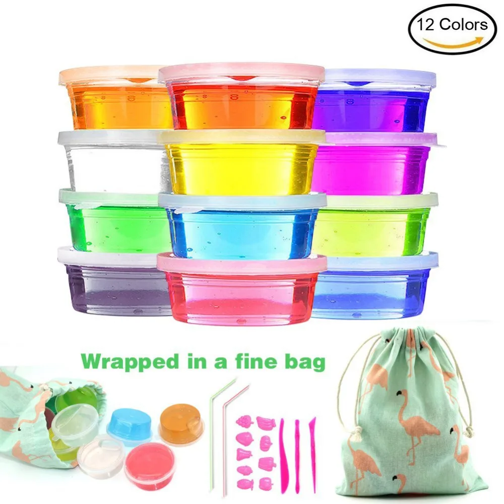 12 Colors Cyrstal Slimes Kit Non-toxic Plasticines DIY Toys Baby Outdoor Educational Toys For Fluffy/Slime Making Kit 12 Colors Cyrstal Slimes Kit Non-toxic Plasticines DIY Toys Baby Outdoor Educational Toys For Fluffy/Slime Making Kit