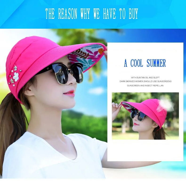 Ymsaid, летние солнцезащитные шляпы для женщин, складная УФ-защита, Солнцезащитная шляпа, козырек, Солнцезащитная Гибкая шляпа, женская пляжная шляпа для улицы