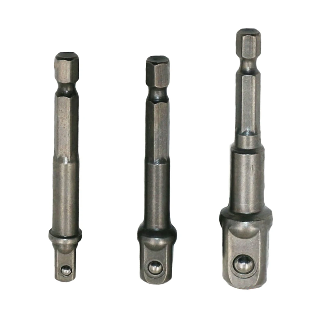 3pcs/set Socket Adapter Set Hex Shank to 1/4