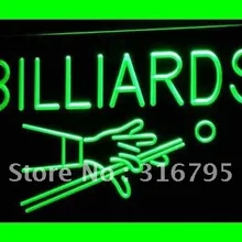 I309 бильярдный стол для бильярдного зала Бар паба световой знак включения/выключения 20+ цвета 5 размеров