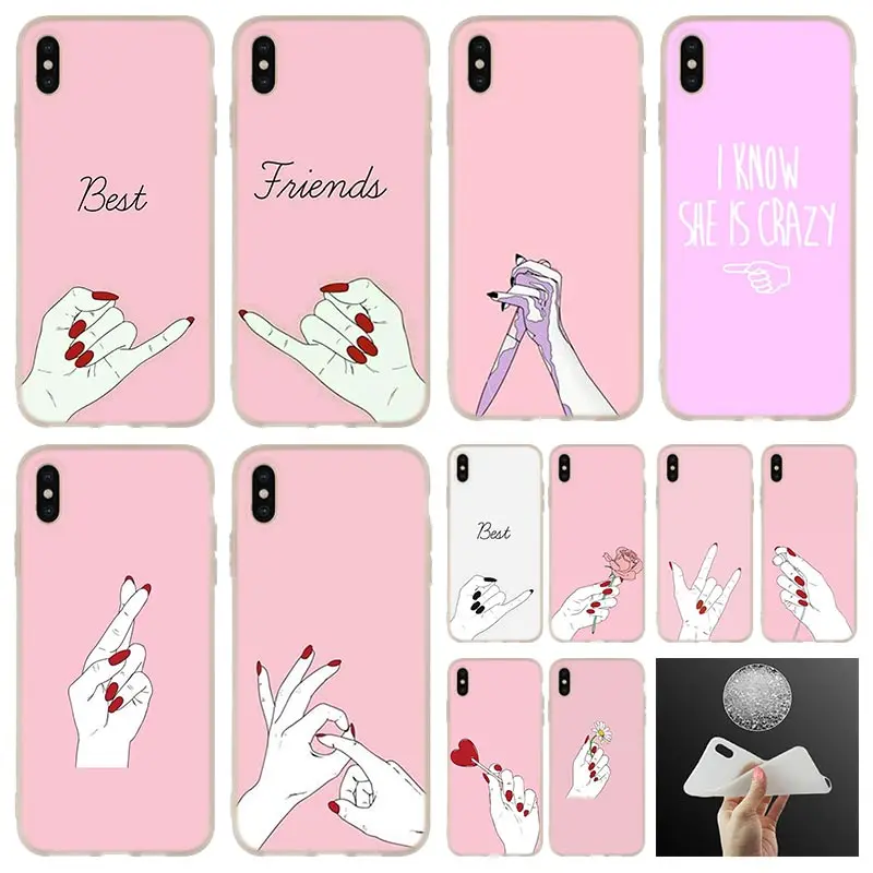 

boyfriend gift Best Friend Girlfriend Shopping girl Phone Case cover For iPhone 7 8 Plus XR XS Max 5.8 6.1 6.5 4 5 5S SE 6 6s
