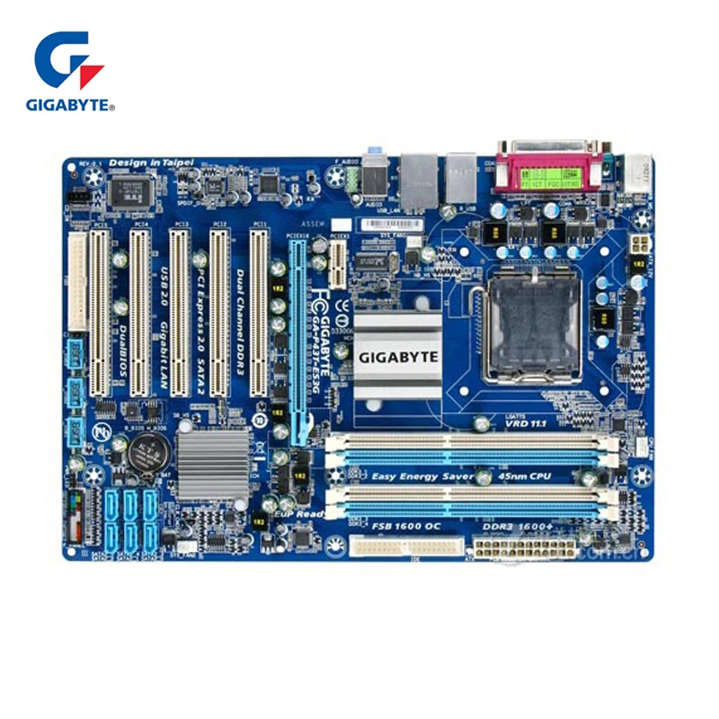 

Gigabyte GA-P43T-ES3G 100% Original Motherboard LGA 775 DDR3 16G P43 P43T-ES3G Desktop Mainboard Systemboard Used P43 T ES3G