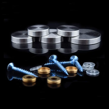 

DHL Free Shipping Stainless Steel 30mm Diameter License Plate Screw Covers Caps for Balcony Glass Panels 500Pcs/lot