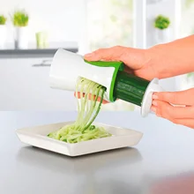 Plastic Spiral Funnel Vegetable Grater Spiral Stainless Steel Blade Cutter Kitchen Gadgets Carrot Cucumber Slicer Chopper 1PC