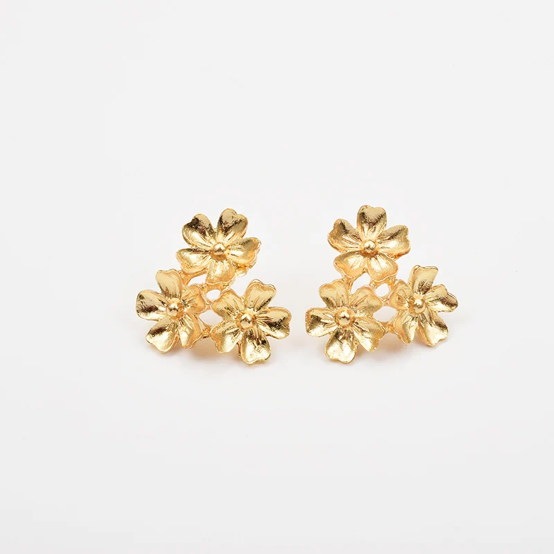 

2019 New Arrive Small Size flowers Drop Earrings Statement Metal Dangle Earrings Fashion Trend Pendientes Jewelry For Women Girl