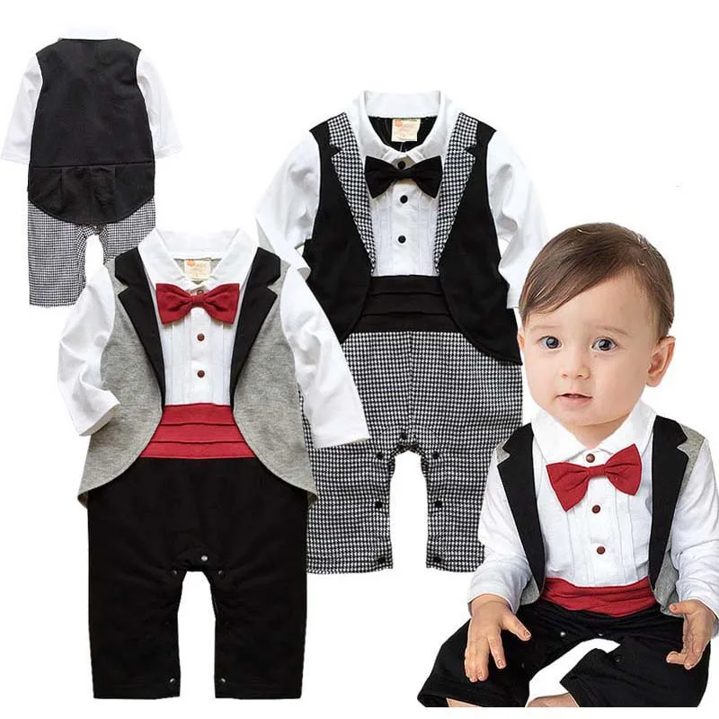 JXYSY Newborn Boy Clothing Sets Spring&ampAutumn fashion Baby gentlemen Long Sleeve cotton Rompers Tuxedo Infant Jumpsuits |