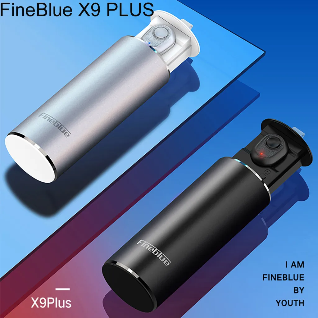 

FineBlue X9 PLUS Bluetooth Headset 5.0 Twin Belt Charging Box Bluetooth Headset Sports Music Earphones Headsets Handfree Mic
