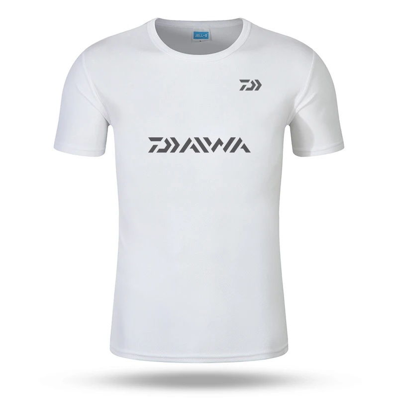 DAIWA одежда S~ 3XL Мужская быстросохнущая одежда для рыбалки футболка ультратонкий короткий рукав солнцезащитный крем анти-УФ дышащая Футболка С рыболовным принтом