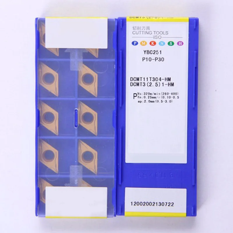 

10pcs (ZCC.CT) DCMT11T304-HM YBC251 / DCMT3(2.5)1-HM YBC251 CARBIDE INSERT
