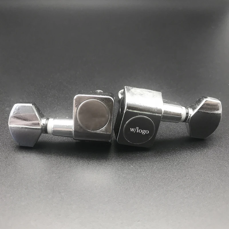 

6 in Line Sealed Guitar Tuners 2-Pin Key Tuning Pegs Keys Machine Heads Set for FD ST Electric Guitar 6R