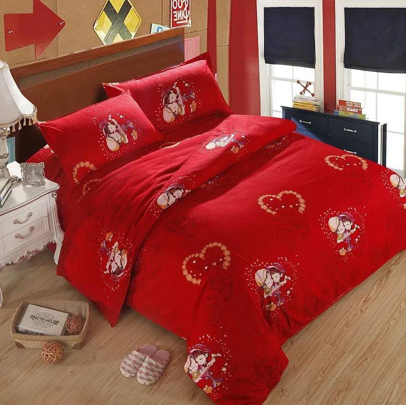 Buy NoEnName 2017 red bedding sets king queen size