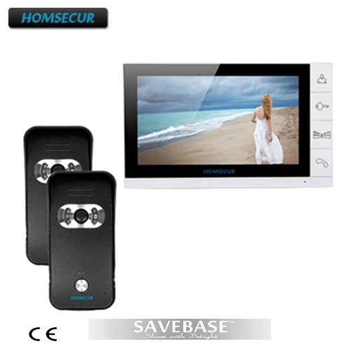 

HOMSECUR 9" Wired Video Door Phone Home Intercom Security System 700TVL Camera For Villa
