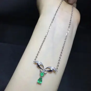 

Qi Xuan_Fashion Jewelry_Colombian Green Stone Fashion Necklaces_S925 Solid Silver Pendant Necklaces_Factory Directly Sales