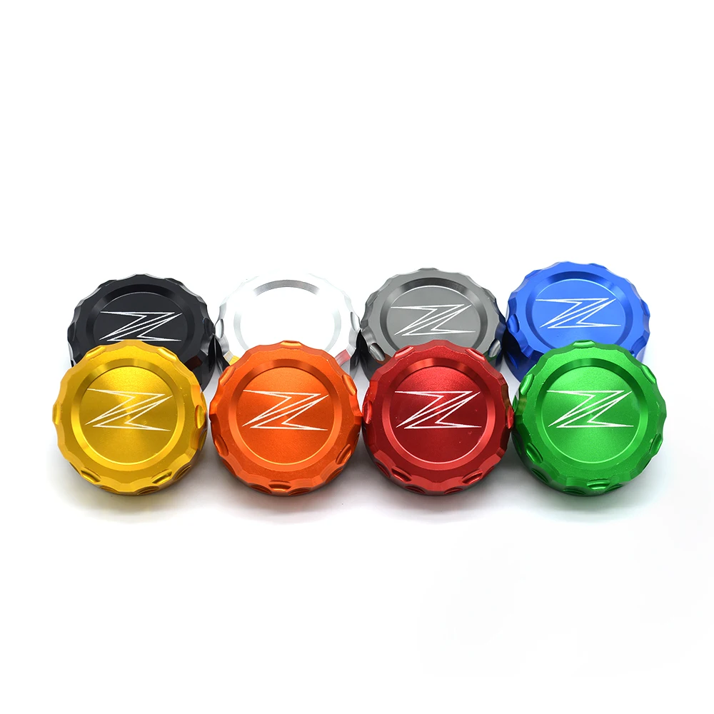 motorcycle Aluminum Cylinder Fluid Reservoir Cover with Z logo cap For Kawasaki ZX10R 2008-2014 Z750R Z800 Z750 Z1000 ZX300R