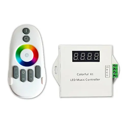 DC5-24V WS2811/WS2812B/6803 LED tape digital colorful x1 LED music controller with RF touch remote Max 600pixels Free shipping