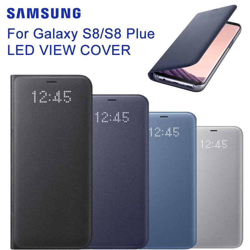 

Samsung Original LED View Cover For Samsung Galaxy S8 S8+ S8 Plus Flip Wallet Case Housing Sleeps Function