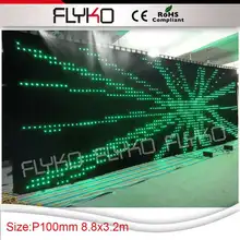 Гибкий светодиодный видеозанавес просвечивающаяся ткань