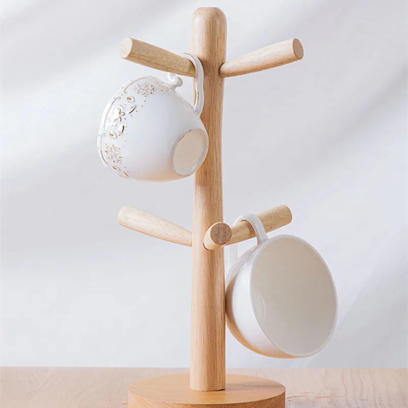 Mug Tree Wooden Coffee Mug Holder (2)