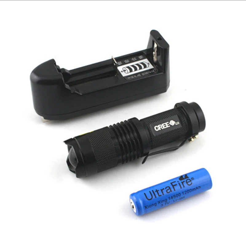 

Zoom mini cree Flashlight Led Torch 3 mode 3800 Lumens waterproof 14500 Rechargeable battery Tactical flash light