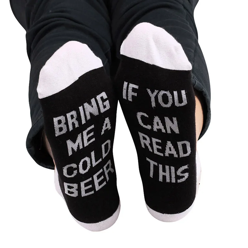 Забавные парные носки с буквенным принтом, стильные винные носки, если вы можете прочесть это, носки для мужчин и женщин на День святого Валентина H9
