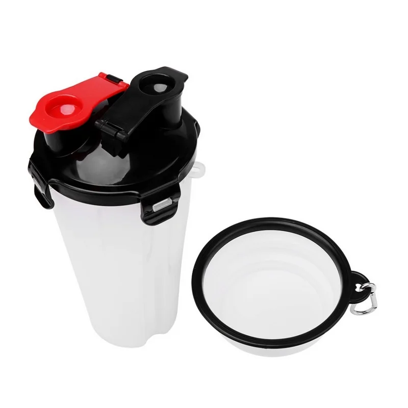 2in1 Outdoor Dog Driking Water Bottle Pet bowls Feeder Food Bottle Travel Food Supplies Container Dish Cup For Cats and Dogs (5)