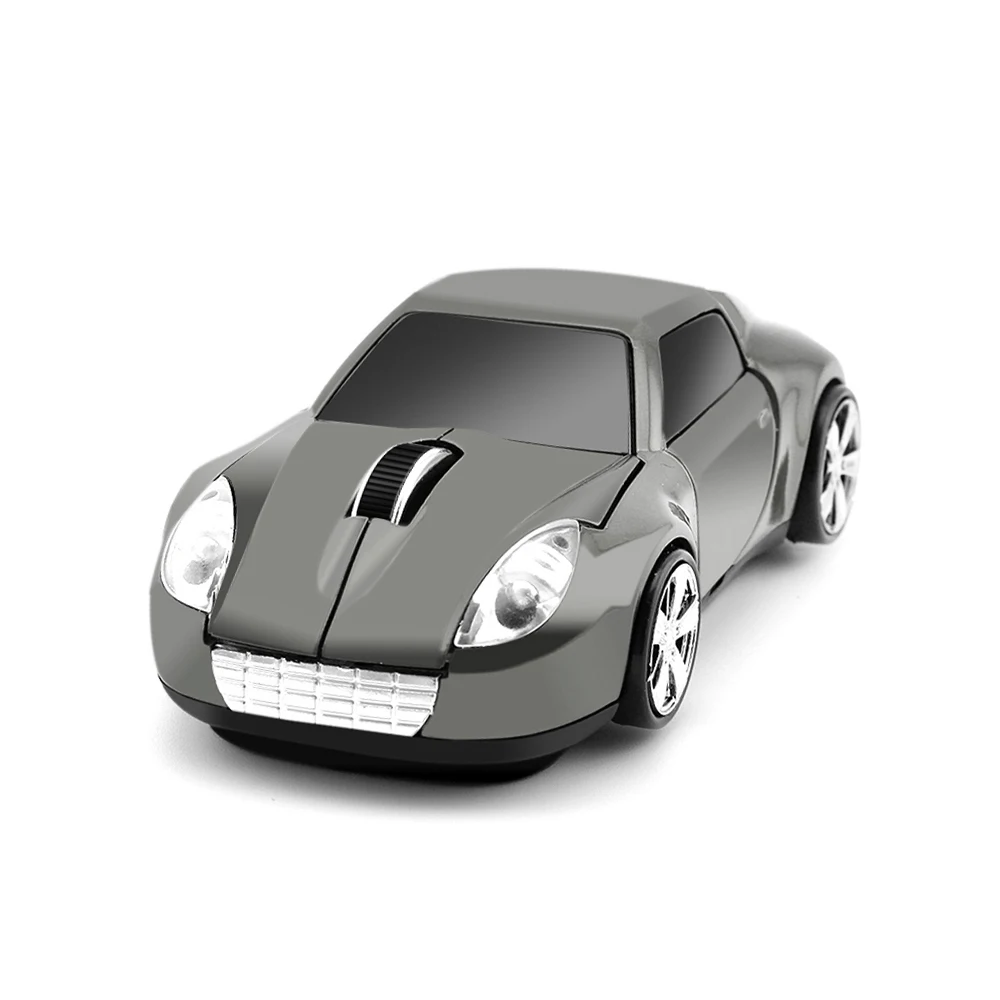 Мини Беспроводная Автомобильная компьютерная мышь 2,4 ГГц эргономичная оптическая мышь мультфильм 3D гоночный автомобиль 1600 dpi Usb ПК подарок мыши для ноутбука