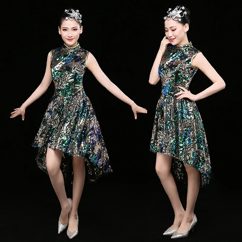 

New Jazz Dance Costumes Modern Dance Costumes ds Fashion Sexy Sequins Stage Costumes Female Adults