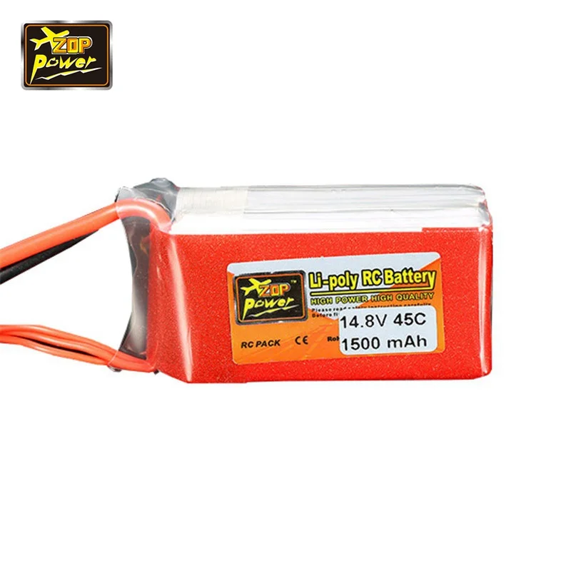 

2017 New Original ZOP Power 14.8V 1500mAh 4S 45C Rechargeable Lipo Battery XT60 Plug Connector For RC Drones FPV Quadcopter Toys