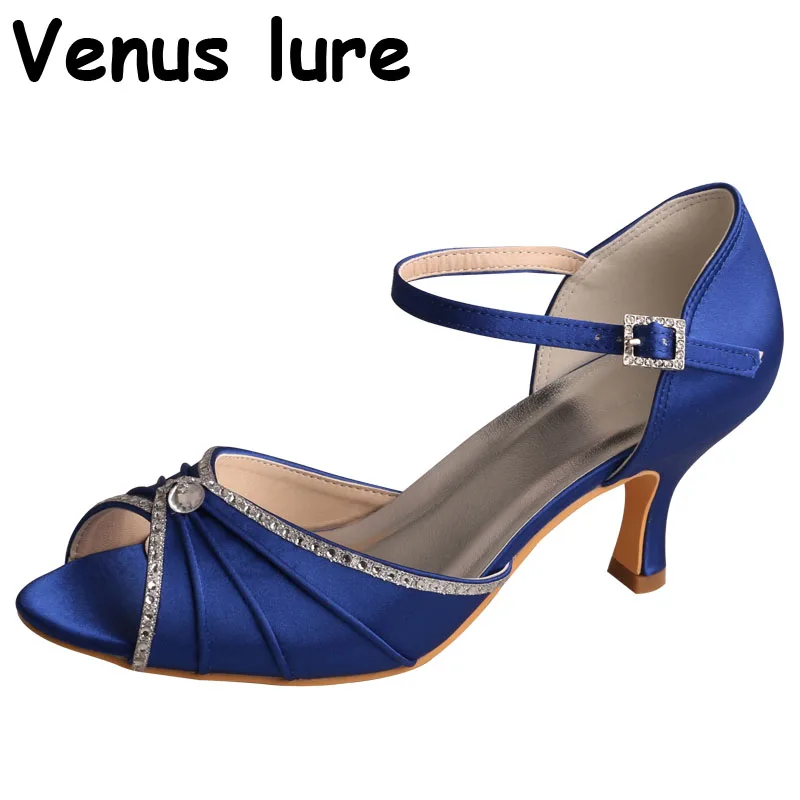 royal blue open toe heels
