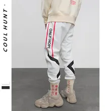 SS весенние мужские спортивные брюки в полоску с надписью Only Hope, винтажные черные и белые спортивные брюки с эластичной резинкой на талии