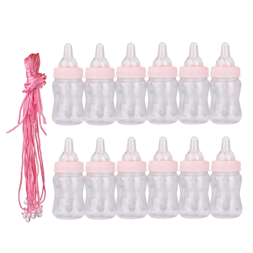 Lovely Mini Pacifier Pendants Necklace and Feeding Bottle Game Prize  Baby Shower Ornaments Party Gift Favors
