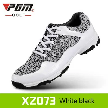 

2018 New PGM Golf Shoes Men's Summer Waterproof Breathable Sneakers Anti-skid Woven Cloth Double Patent Shoes For Male Plus Size