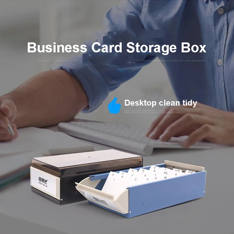 Desktop Name Card Stand Organizer for Office Desk Storage MyLifeUNIT Wood Business Card Holder