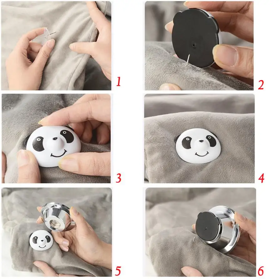 

8pcs Panda Buckle Bed Sheet Non-Slip Quilt Cover Anti-Move Buckle Fixer Clip Plastic 4.54cm Quilt Clip #50305