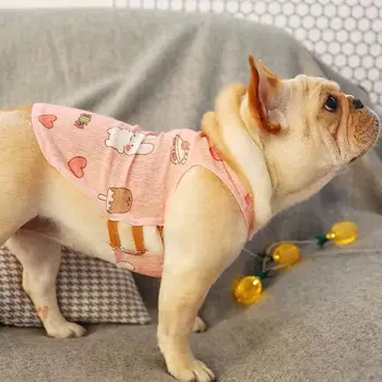 

Summer Breathable Cooling Mesh Dog Shirt Clothes Pet Vest Green Pink Cute French Bulldog Small Medium Puppies Animal Clothes