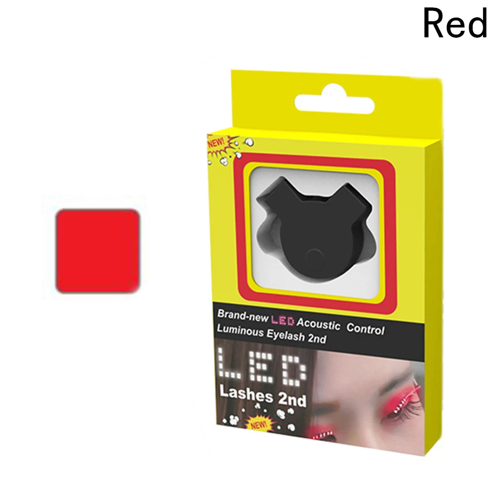 

LED Eyelashes Voice-activated Eyelid False Eyelashes Unisex LED Light Eye Lash Luminous Shining Eyelash for Party Bar Makeup