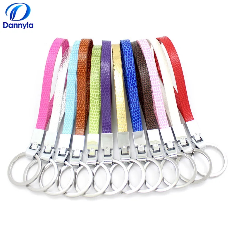 

Wholesale 10pcs/lot Mix Color Snake PU Leather Keychain Jewlry High Quality, Accept Customization LSBR054