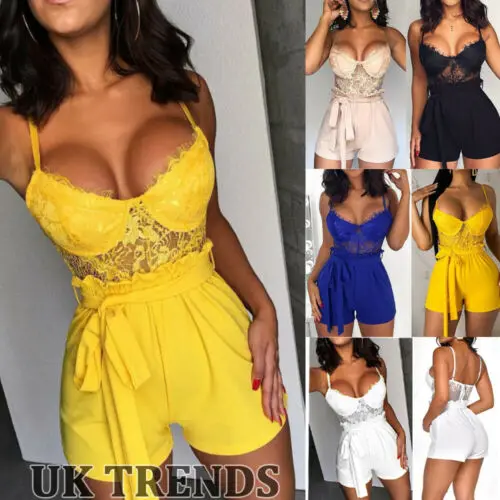 

Lace Sheer Teddy Lingerie for Women Sexy Mesh One Piece Bodysuit Night Women Sexy Lingerie Lace Babydoll One Piece Teddy Sheer