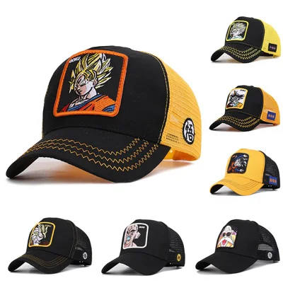 Dragon Ball Goku бейсбольная кепка s для мужчин и женщин Snapback Хип-Хоп Кепка летняя Bone gorra hombre Регулируемая Кепка для водителя грузовика сетчатая Кепка для папы CZX7