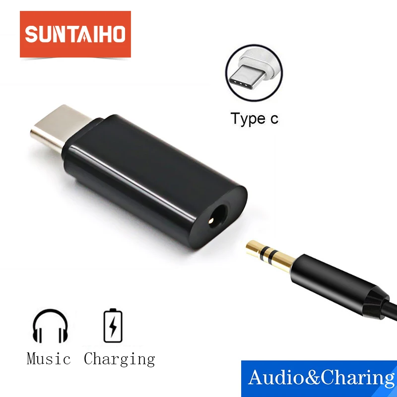 Suntaiho Тип C 3,5 Jack кабель наушников переходник для наушниковUSB C до 3,5 мм AUX Наушники Адаптер для huawei коврики 10 P20 pro Xiaomi mi 6 8 6X mi x 2 s