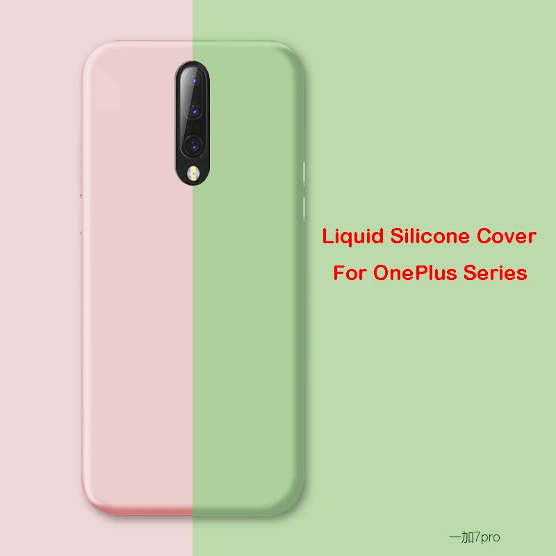 Чехол для телефона OnePlus 8 Pro из жидкого силикона One Plus 7T 1 + 7 6T A6100 6 A6000 мягкий гелевый