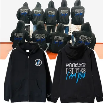 

Stray Kids album I am YOU concert with Korean hooded fashion fans gift coat women