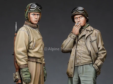 

1/35 Scale WW2 US 2 groups WWII Historical Figure Resin Model Kit Free Shipping