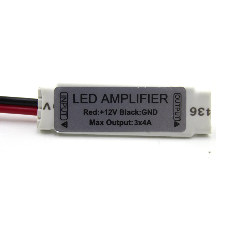 Портативный мини усилитель светодиодной ленты репитер для 12 В 3*4 а 144 Вт RGB SMD