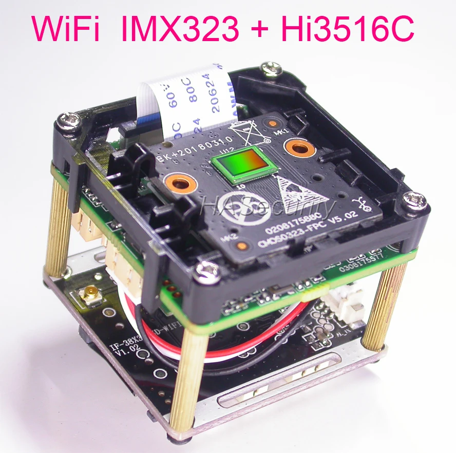 Интеллектуальный Wi Fi H.265 / H.264 1/2.9 &quotSony IMX323 CMOS + Hi3516C V300 CCTV IP камера Модуль платы