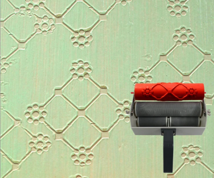 

Wall printing mould patterned roller for wall decoration 7 inch textured roller no . 126